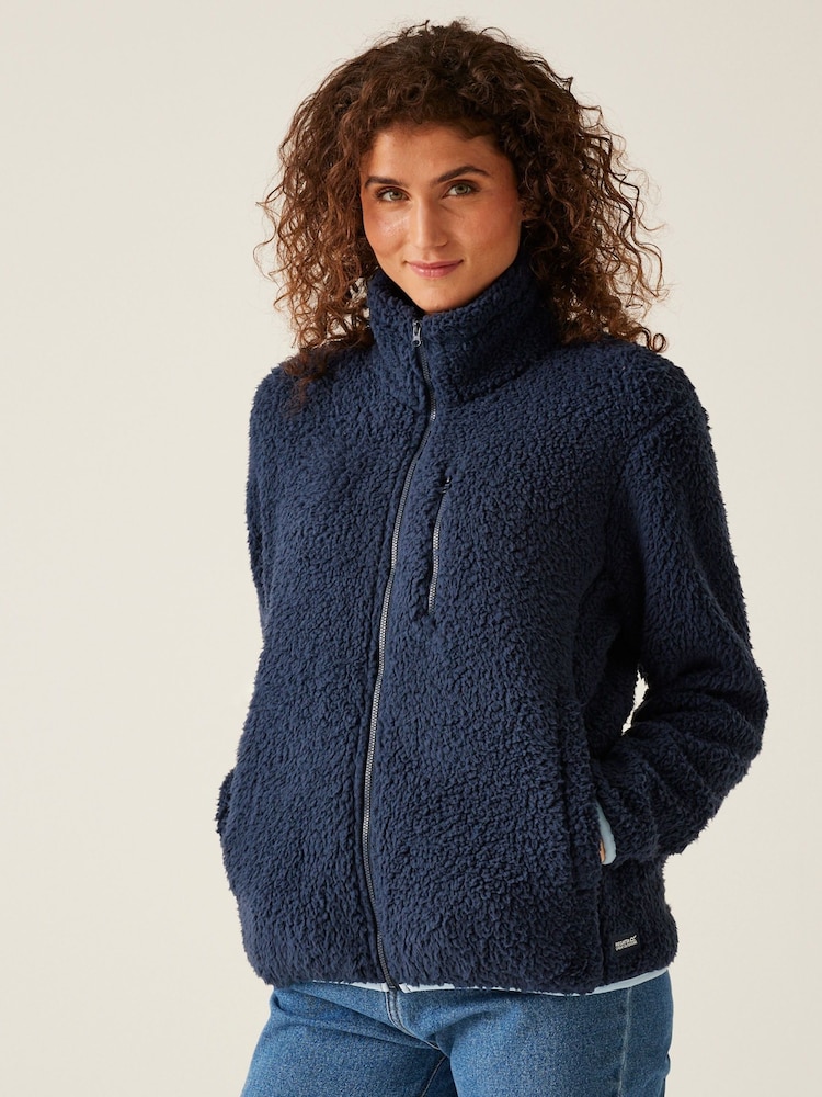 Blau - Regatta Ria Fleece-Oberteil mit durchgehendem Reißverschluss - Bild 1 von 6