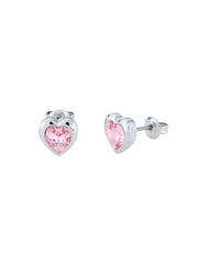 Ted Baker Silver/Pink HAN: Crystal Heart Earrings - Image 1 of 4