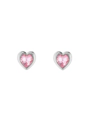 Ted Baker Silver/Pink HAN: Crystal Heart Earrings - Image 2 of 4
