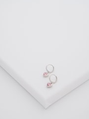Ted Baker Silver/Pink HAN: Crystal Heart Earrings - Image 3 of 4