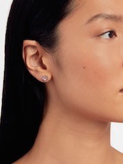 Ted Baker Silver/Pink HAN: Crystal Heart Earrings - Image 4 of 4