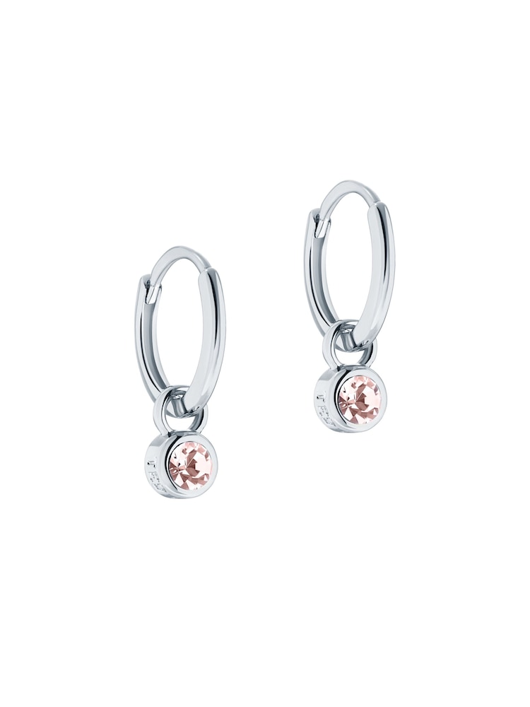 Ted Baker Silver Tone SINALAA: Crystal Huggie Earrings - Image 1 of 5