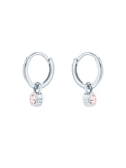 Ted Baker Silver Tone SINALAA: Crystal Huggie Earrings - Image 2 of 5