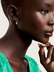 Ted Baker Silver Tone SINALAA: Crystal Huggie Earrings - Image 3 of 5