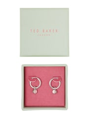Ted Baker Silver Tone SINALAA: Crystal Huggie Earrings - Image 4 of 5