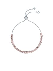 Ted Baker Silver/Rose Pink MELRAH: Crystal Adjustable Tennis Bracelet For Women - Image 1 of 4