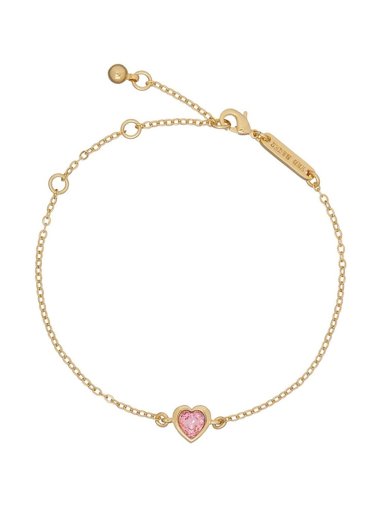 Ted Baker Light Silver HANSAA: Crystal Heart Adjustable Bracelet - Image 1 of 7