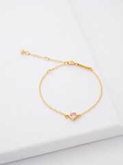 Ted Baker Light Silver HANSAA: Crystal Heart Adjustable Bracelet - Image 3 of 7