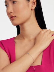 Ted Baker Light Silver HANSAA: Crystal Heart Adjustable Bracelet - Image 5 of 7