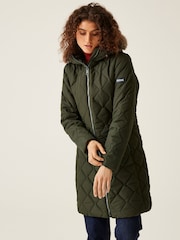 Зеленый - Regatta Shower Resistant Fritha III Insulated Parka Jacket - Image 1 of 9