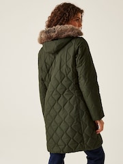 Зеленый - Regatta Shower Resistant Fritha III Insulated Parka Jacket - Image 2 of 9