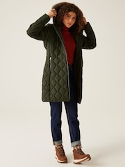 Зеленый - Regatta Shower Resistant Fritha III Insulated Parka Jacket - Image 3 of 9