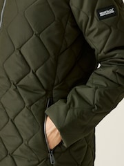 Зеленый - Regatta Shower Resistant Fritha III Insulated Parka Jacket - Image 5 of 9