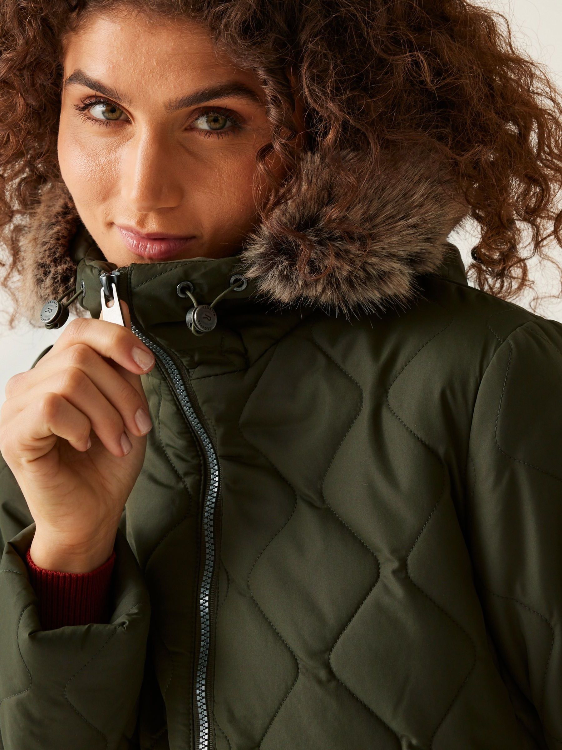 Buy Regatta Green Shower Resistant Fritha III Insulated Parka Jacket from Next Luxembourg