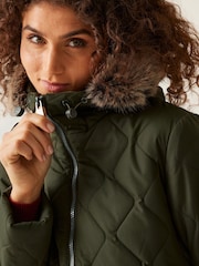 Зеленый - Regatta Shower Resistant Fritha III Insulated Parka Jacket - Image 6 of 9