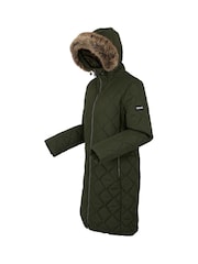 Зеленый - Regatta Shower Resistant Fritha III Insulated Parka Jacket - Image 9 of 9