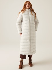 Regatta Cream Shower Resistant Elender Long Padded Coat - Image 1 of 8