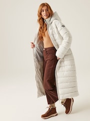 Regatta Cream Shower Resistant Elender Long Padded Coat - Image 3 of 8