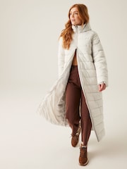 Regatta Cream Shower Resistant Elender Long Padded Coat - Image 6 of 8