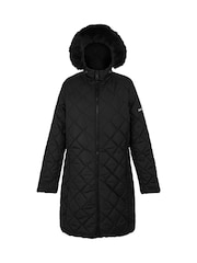 Черный - Regatta Shower Resistant Fritha III Insulated Parka Jacket - Image 7 of 8