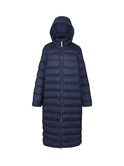 Regatta Blue Shower Resistant Elender Long Padded Coat - Image 10 of 11