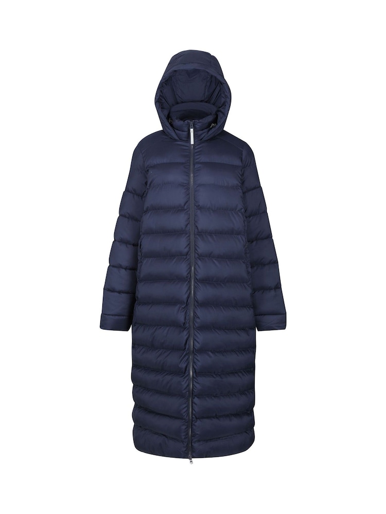 Regatta Blue Shower Resistant Elender Long Padded Coat - Image 10 of 11