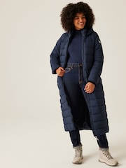 Regatta Blue Shower Resistant Elender Long Padded Coat - Image 4 of 11