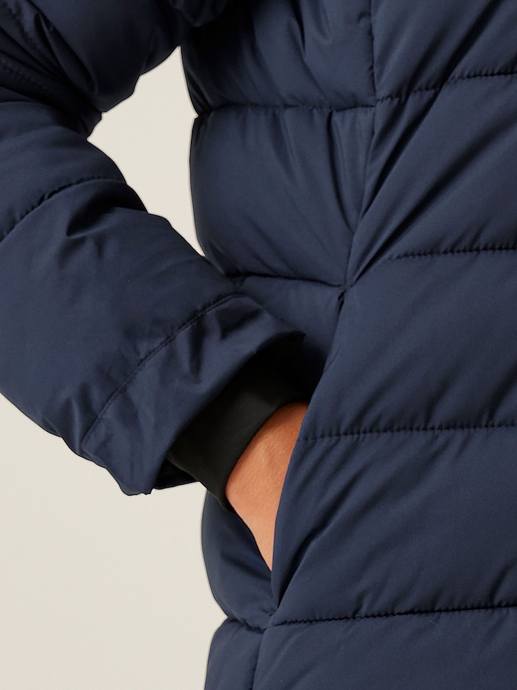 Regatta Blue Shower Resistant Elender Long Padded Coat - Image 6 of 11