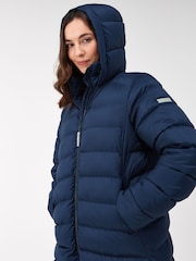 Regatta Blue Shower Resistant Elender Long Padded Coat - Image 8 of 11
