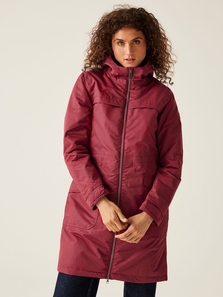Regatta Red Romine II Long Length Waterproof Jacket - Image 1 of 9