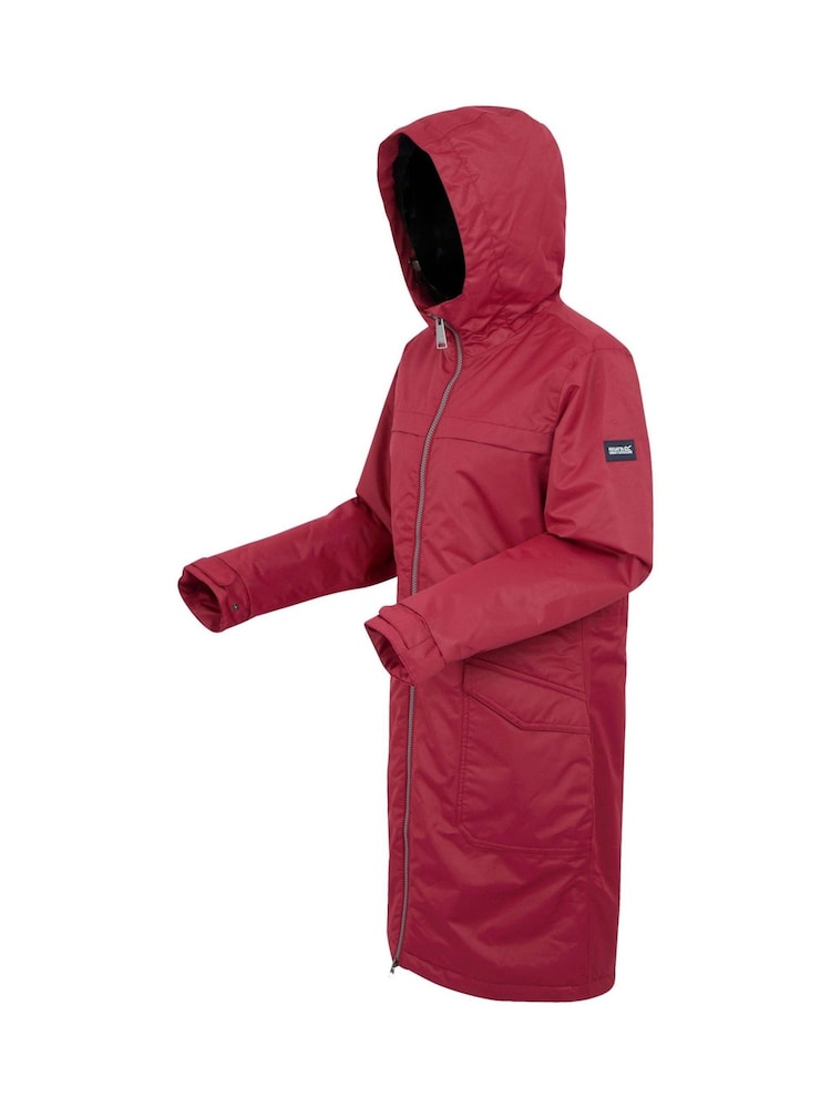 Regatta Red Romine II Long Length Waterproof Jacket - Image 9 of 9