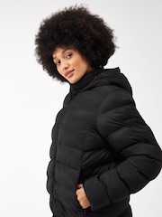 Regatta Black Shower Resistant Elender Long Padded Coat - Image 10 of 14