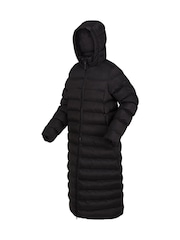 Regatta Black Shower Resistant Elender Long Padded Coat - Image 13 of 14
