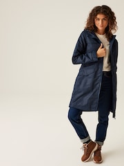 Regatta Blue Romine II Long Length Waterproof Jacket - Image 3 of 6