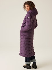 Regatta Purple Shower Resistant Elender Long Padded Coat - Image 2 of 8