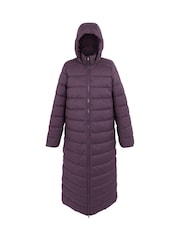 Regatta Purple Shower Resistant Elender Long Padded Coat - Image 7 of 8