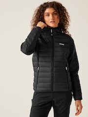 Regatta Black Shower Resistant Womens Hood Marizion Jacket - Image 1 of 9