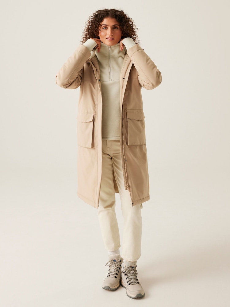 Regatta Natural Yarli Fleece Lined Waterproof Jacket - Image 6 of 12