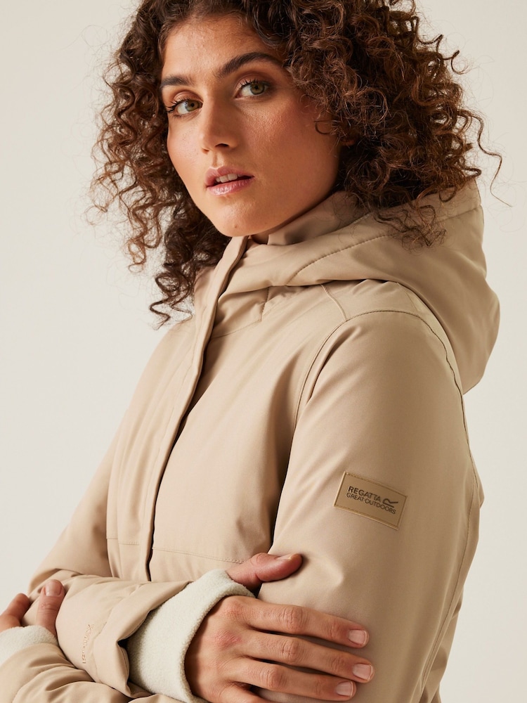 Regatta Natural Yarli Fleece Lined Waterproof Jacket - Image 7 of 12