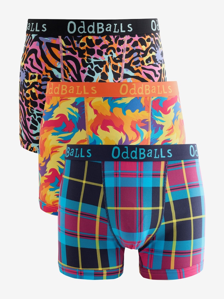 OddBalls Yellow The Jazzy Bundle Boxers 3 Pack - Image 1 of 4 OddBalls Yellow The Jazzy Bundle Boxers 3 Pack - Image 1 of 4