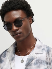 River Island Monogram Hexagon Smoke Lens Sunglasses - Bilde 1 av 4