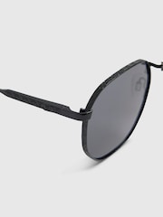 River Island Monogram Hexagon Smoke Lens Sunglasses - Bilde 4 av 4