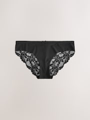 Black Brazilian No VPL Lace Back Briefs 5 Pack - Image 6 of 9