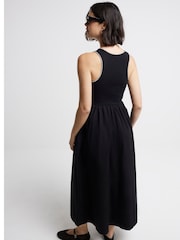River Island Black Scoop Neck 100% Cotton Maxi Dress - Image 3 of 4