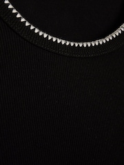 River Island Black Scoop Neck 100% Cotton Maxi Dress - Image 4 of 4