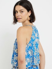 River Island Glitter Floral Halter Neck Playsuit - Bild 3 von 4
