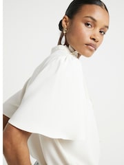 River Island Cream Appliqué Front Blouse - Image 2 of 4