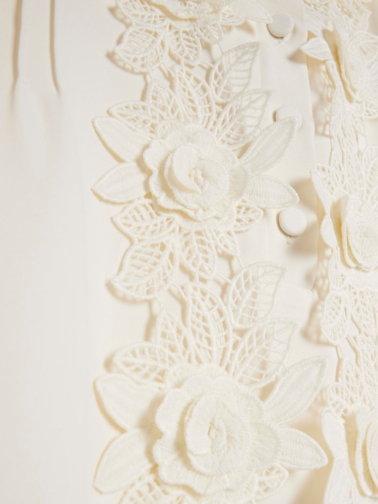 River Island Cream Appliqué Front Blouse - Image 4 of 4