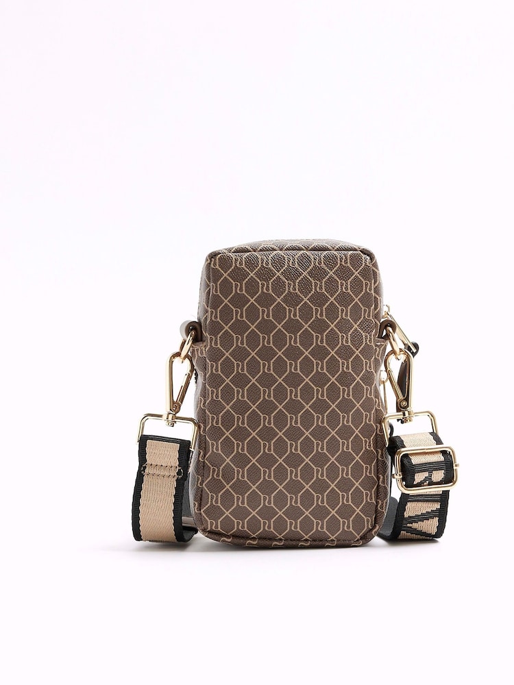 River Island Brown Phone Holder Bag With Pouch - Image 2 of 5