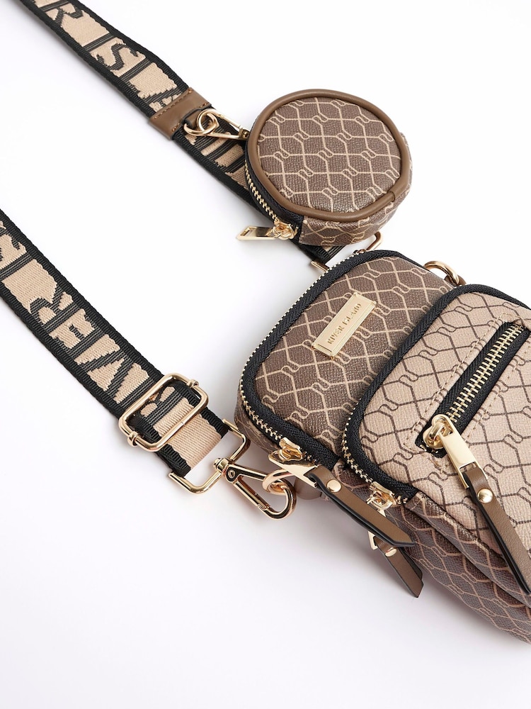 River Island Brown Phone Holder Bag With Pouch - Image 5 of 5